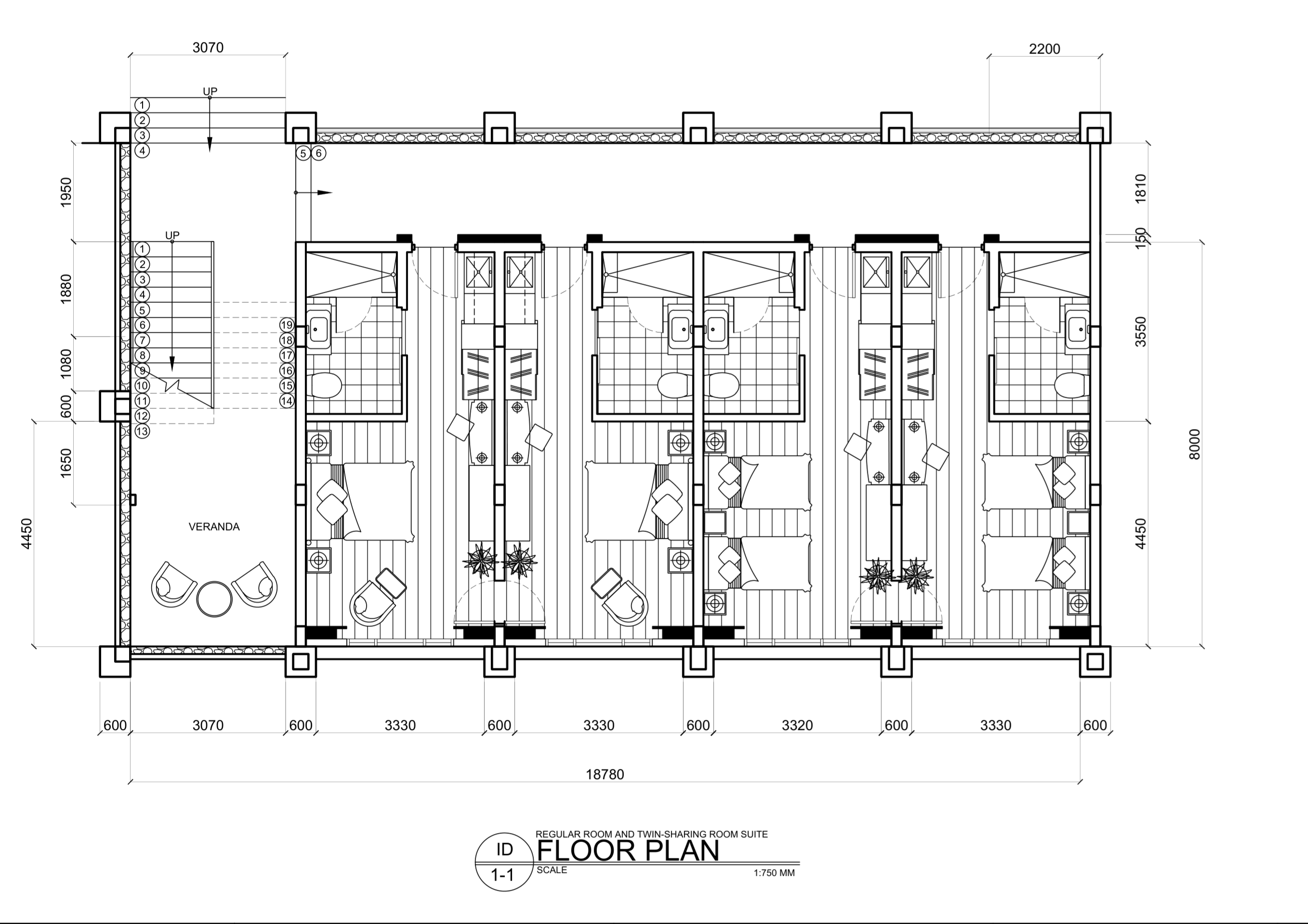 Proposed Hotel rooms Layout